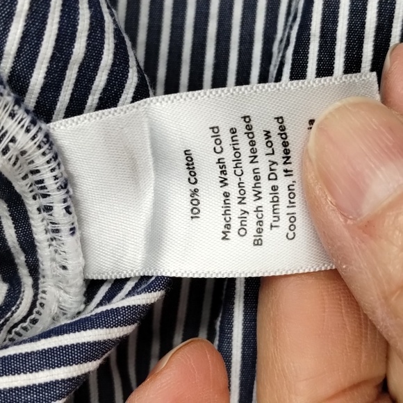 Ann Taylor Petites navy and white stripe anchor sailor button miniskirt size 10p - Picture 12 of 12